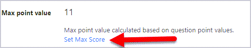arrow pointing to set max score
