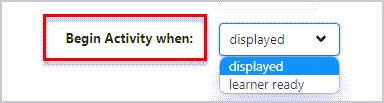Begin activity when drop down options display