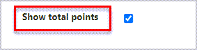show total points